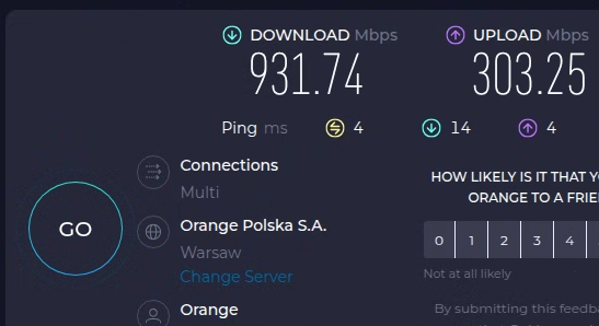 Linux VM SpeedTest on a slower Dell laptop